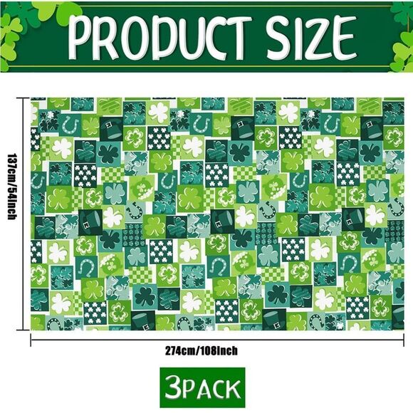 3 st Patrick Day flags and 3 tablecloths - Picture 8 of 8